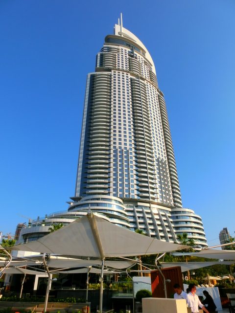 ブルジュカリファを望むテラスでランチ＠The Address Downtown Dubai