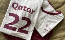 カタール航空のQスイートでワールドカップ2022カタールバージョンのパジャマ