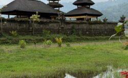 ムンドックのツインレイクを通り,タンブリンガン湖に立つウルン ダヌ タンブリンガン寺院へ