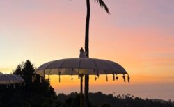 リゾートを包む美しい夕焼け空をムンドックのウマルサで